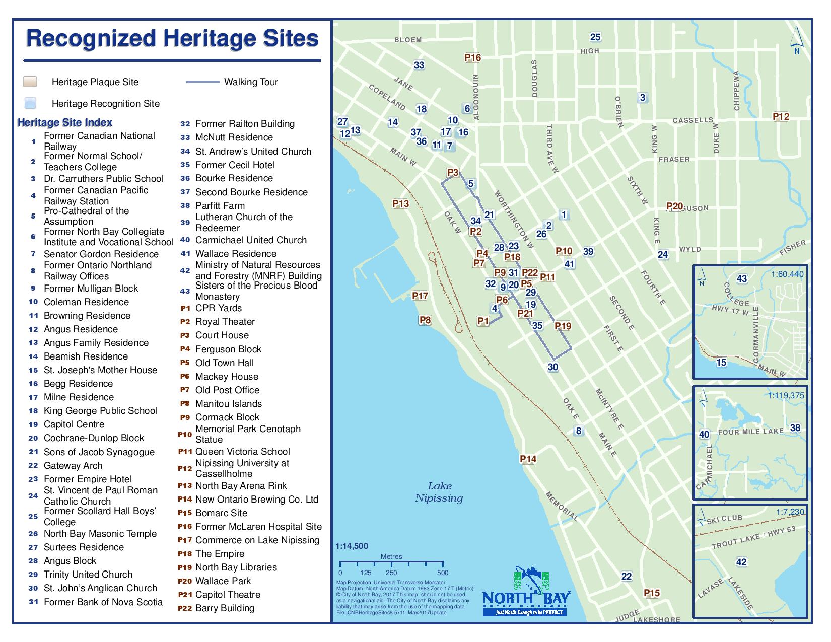Heritage Site SelfGuided Tours City of North Bay