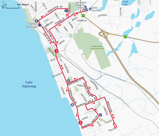 2 Marshall Park route map